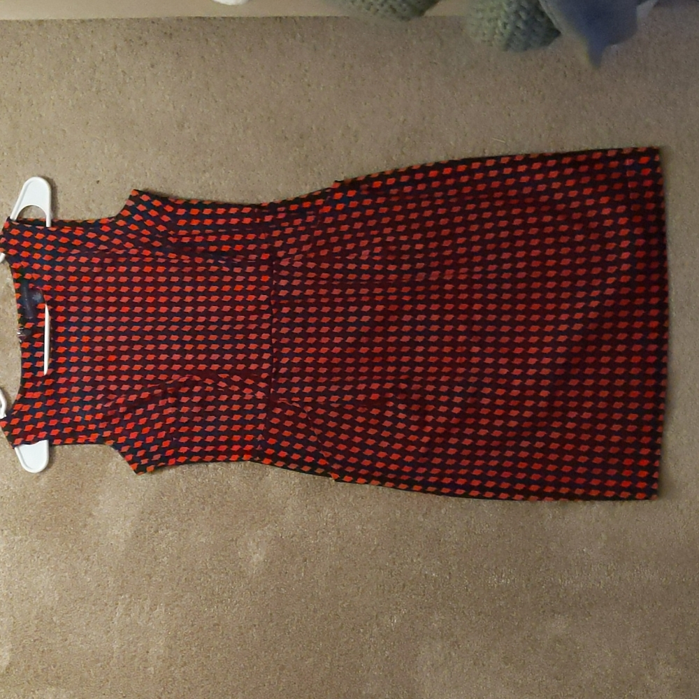 Navy and red dress